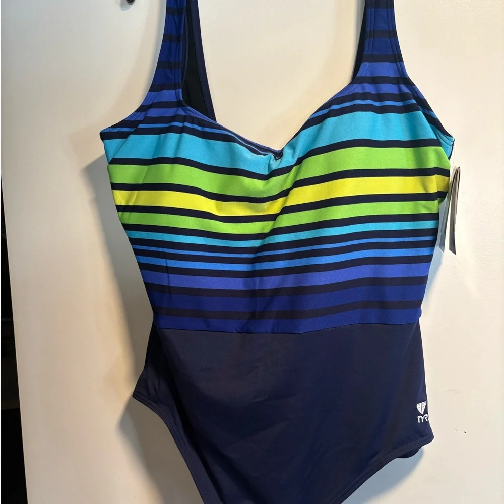 TYR Durafast Elite PANAMA Aqua ControlFit 1pc Swimsuit Size 24 NWT - Picture 1 of 8